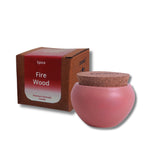 Firewood Soy Candle - Ceramic, Double Wick, Burn Time  25-30 hrs