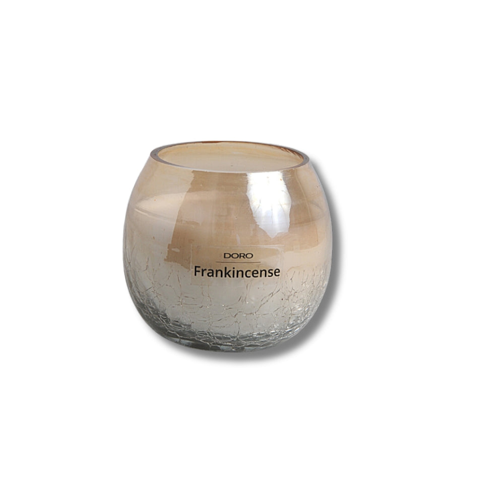 Frankincense Soy Candle - Crackle Glass (Single Wick, 30 hrs burn time)