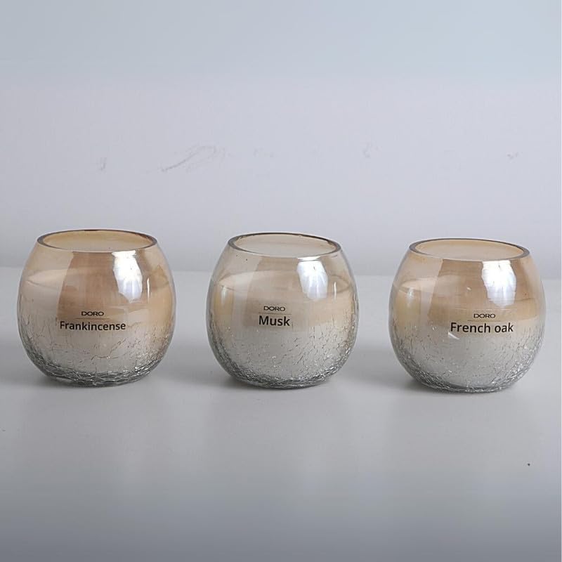 Doro Premium Scented Candles to Relax and Rejuvenate Your Soul - Frankincense (Soy, Glass Votive, Burn Time 25-30 hrs)