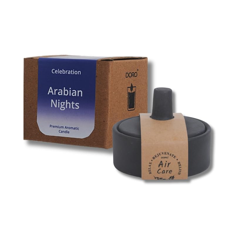 Doro Premium Aromatic Candles to Soothe Your Senses and Submerse Your Surroundings in Pleasant Scents - Arabian Nights (Soy, Double Wick, Burn Time 10 hrs)