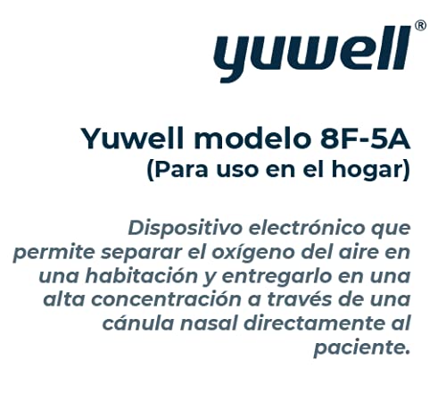 Yuwell 8F-5A Portable Oxygen Concentrator Machine (93% Concentration At 5L), White