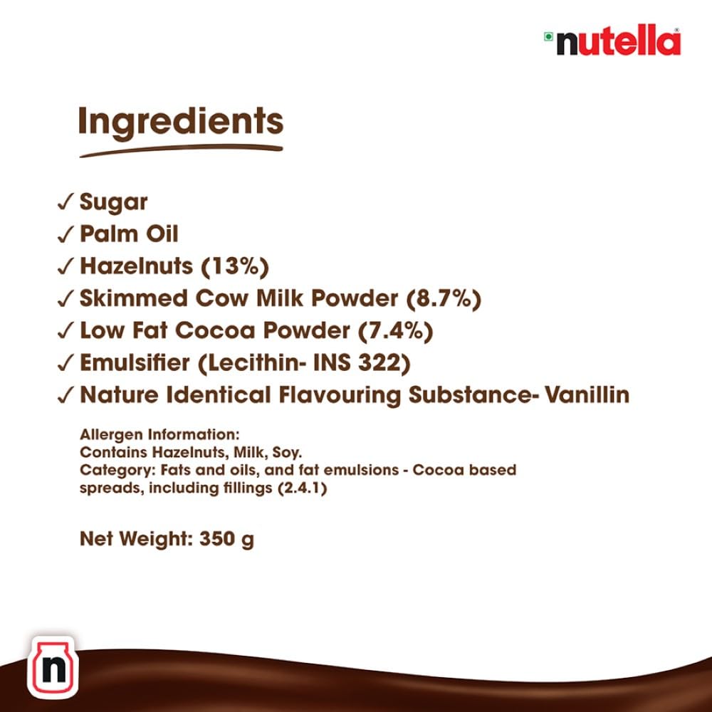 Nutella Hazelnut Spread with Cocoa, 350g