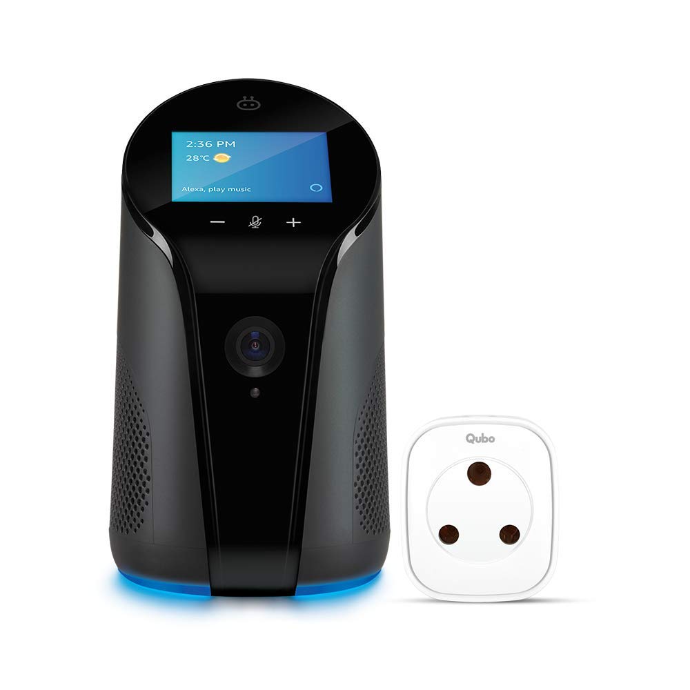 Qubo Next Generation Smart Home Gadget with Alexa Built-in BT Speakers | 1080p Full HD AI enabled WiFi Security Camera (Indoor) | Smart Home Hub for Automation | Made in India | By Hero Group