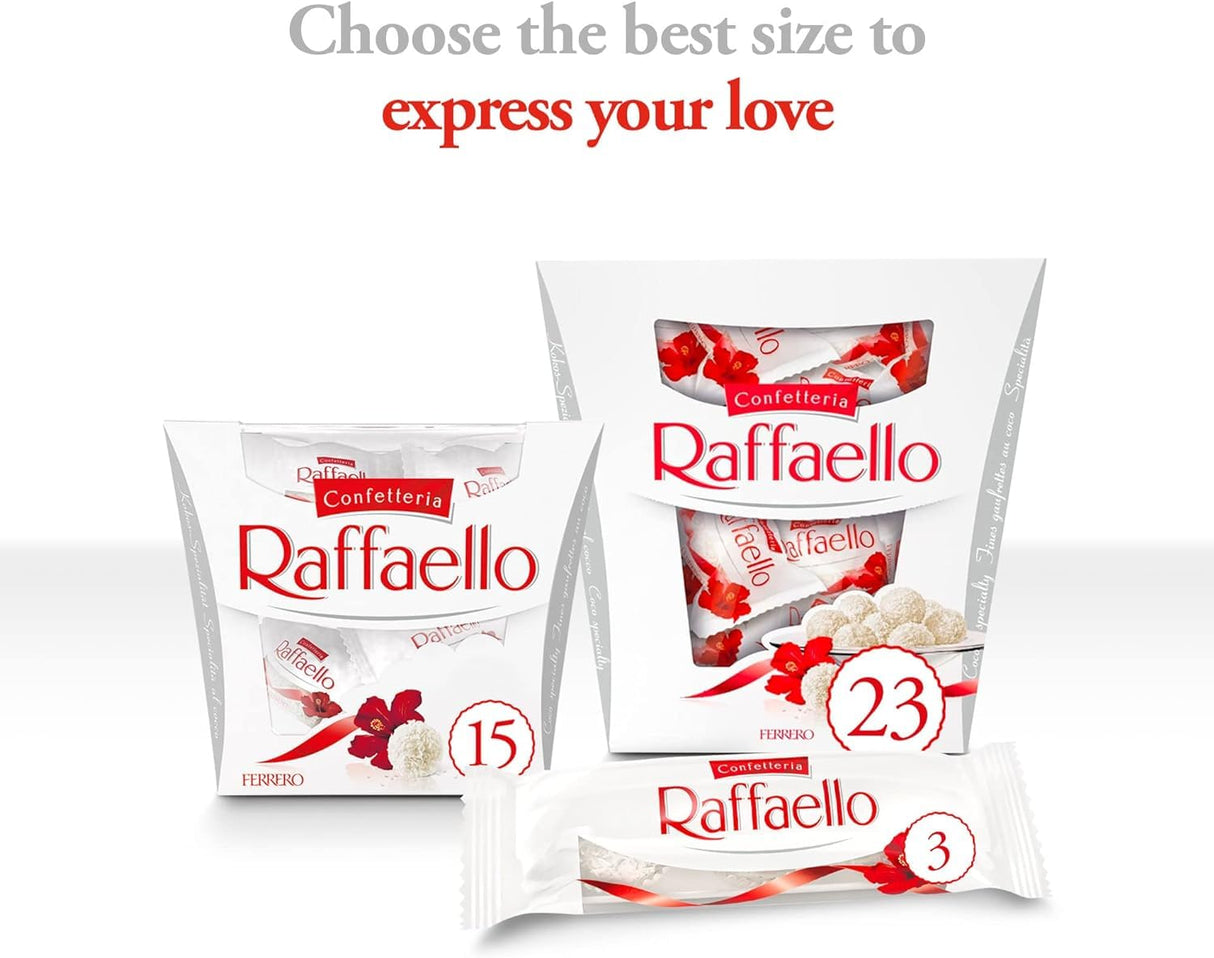 Ferrero Raffaello Coconut and Almond White Chocolate Truffles, 15 Pieces