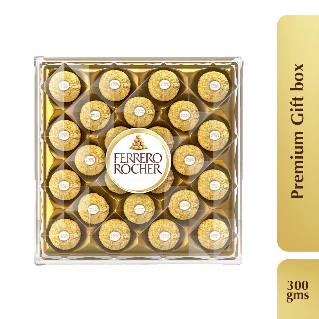 Ferrero Rocher Premium Hazelnut Milk Chocolates, 24 Pieces (300 Gram)